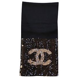 Chanel Schals Schwarz