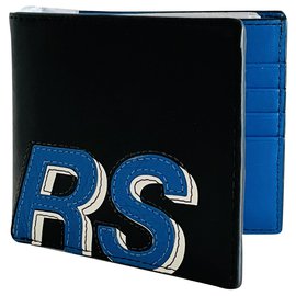 Michael Kors Leather Billfold Wallet Black Blue
