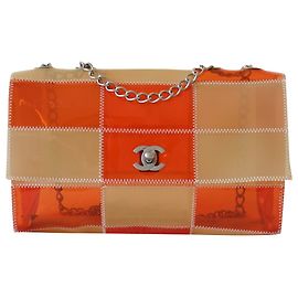 Chanel Handbags Beige Orange