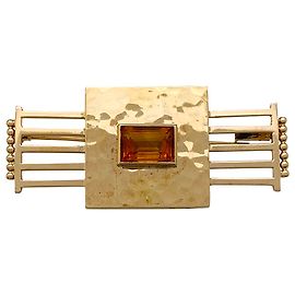 Autre Marque Jean Desprès Brosche in Roségold und Citrin. Andere