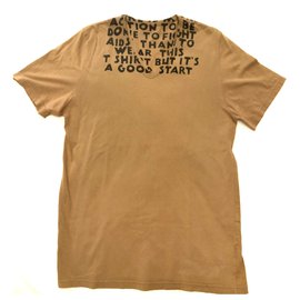 Maison Martin Margiela-CHARITY AIDS T-SHIRT-Caramel