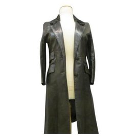 Hermès-Hermès Magnifico cappotto in pelle nera-Nero