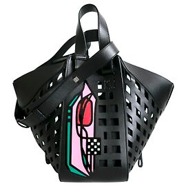 Loewe Tulip Laser Hammock Bag Black