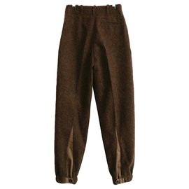 Fendi-Brown/Khaki Jodhpur Trousers-Brown