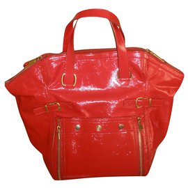 Sac Downtown M Yves Saint Laurent YSL Rouge Vernis Rouge