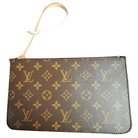 Louis Vuitton, Louis Vuitton Neverfull Pochette Monogram Canva Marron