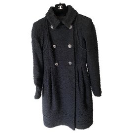 Chanel-CHANEL BLACK COAT-Preto