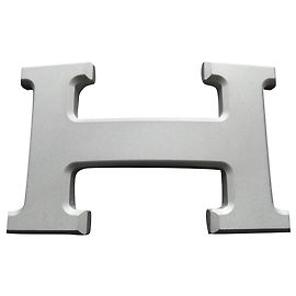 Hermès Hebilla de cinturón de hermes 5382 en acero PVD mate 32MM Plata