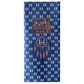 Hermès-Laços-Azul marinho,Azul claro