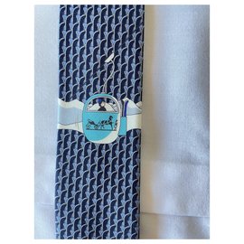 Hermès-Laços-Azul marinho