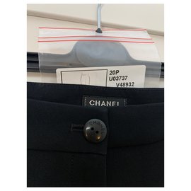 Chanel-calça, leggings-Preto