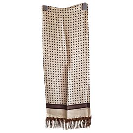 Louis Vuitton Sciarpe da uomo Beige Marrone scuro