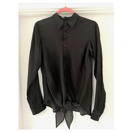 Yohji Yamamoto-Yohji Yamamoto Y-3 black blouse-Black
