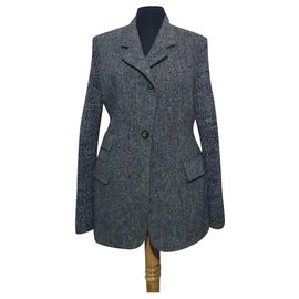 Dolce & Gabbana Wool Coat Grey Grey