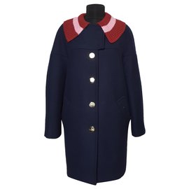 Tara Jarmon-Coats, Outerwear-Pink,Blue