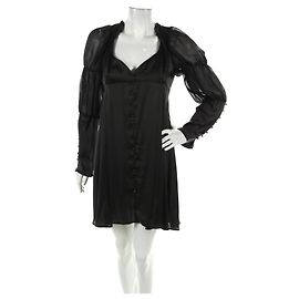 Autre Marque For Love and Lemons Schwarzes Kleid Polyester Größe L Schwarz