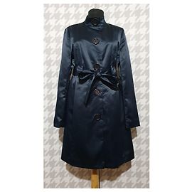 Michael Kors Trench Coat Petrol Blue Size M Other