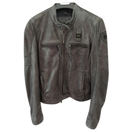 Blauer Biker Grey