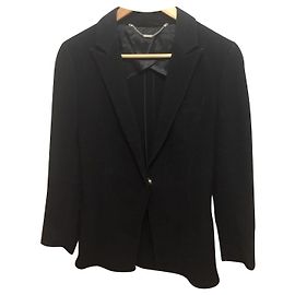 Costume National black tuxedo style blazer Black