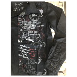 Desigual-T-shirts-Noir,Blanc,Rouge