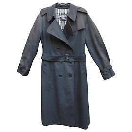 gabardina t de mujer vintage Burberry 44 Negro