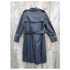 Burberry-trench coat vintage das mulheres Burberry 44-Preto