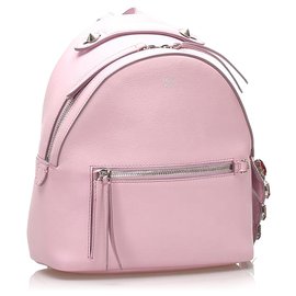 Fendi-Fendi Purple By The Way Leather Backpack-Purple,Lavender