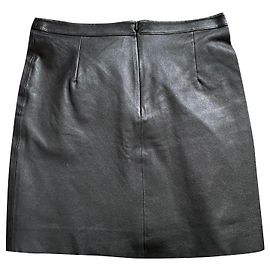 Ba&Sh Lederrock Feria Schwarz Schwarz