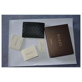 Gucci-credit card holder. Gucci Black-Black