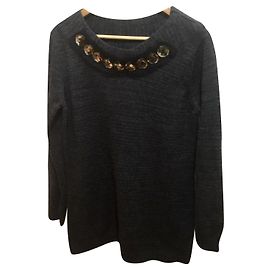 Vera Wang Vestido jersey de punto Gris