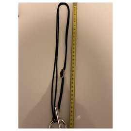 Hermès-Skipper lange Halskette-Schwarz