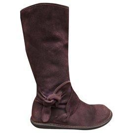 Autre Marque botas Kickers em camurça roxa 40 Roxo
