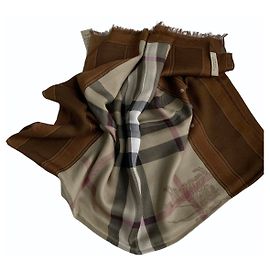 Burberry Silk scarves Brown