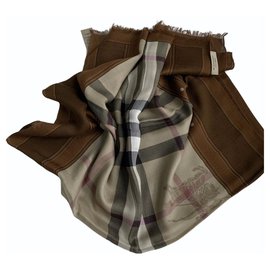 Burberry Sciarpe di seta Marrone