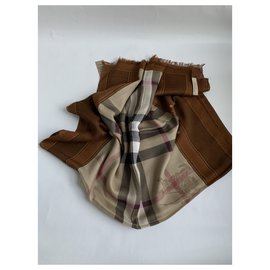 Burberry-Silk scarves-Brown