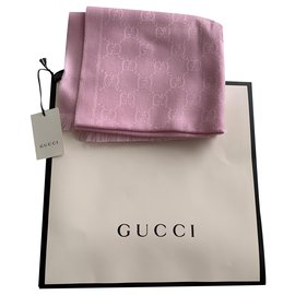 Gucci-Foulards de soie-Rose