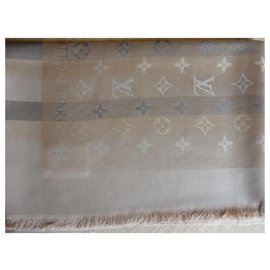 Louis Vuitton Sciarpe di seta Beige