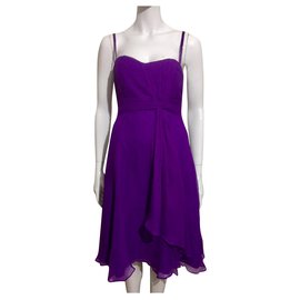 Coast-Silk dress with detachable straps-Purple