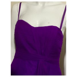 Coast-Vestido de seda con tirantes desmontables-Púrpura