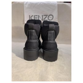 Kenzo-Stivali Kenzo in camoscio-Nero