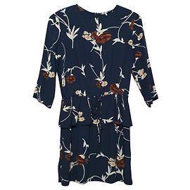 Robe fleurie Ganni en viscose Multicolore