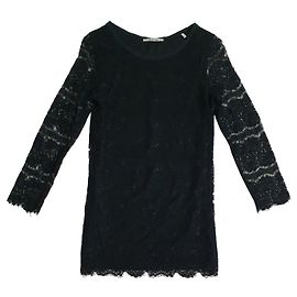 Autre Marque Rich & Royal Spitzenbluse Schwarz Schwarz