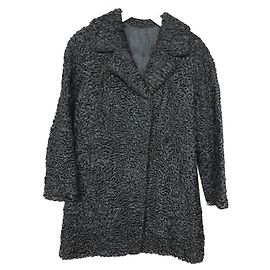 Autre Marque Black Astrakhan Fur Coat Black