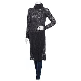 Vestido polo de encaje negro Bitte Kai Rand Negro