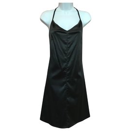 Jean Paul Gaultier-Jean-Paul Gaultier black slip-inspired dress-Black