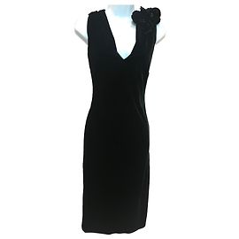 Jean Paul Gaultier Jean-Paul Gaultier schwarzes kurzes Samtkleid Schwarz