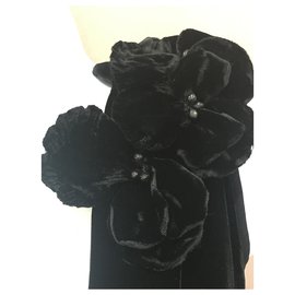 Jean Paul Gaultier-Jean-Paul Gaultier black short velvet sheath dress-Black