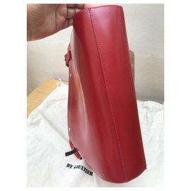 Jean Paul Gaultier-Vintage Jean Paul Gaultier Tasche aus rot glänzendem Leder-Rot