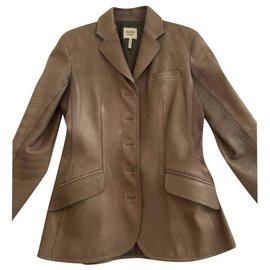 Hermès-Suede jacket-Dark brown