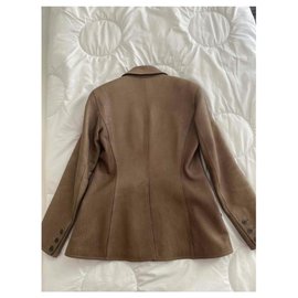 Hermès-Suede jacket-Dark brown
